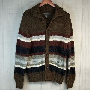 Vintage Banana Republic Y2k Cardigan Grandpa Sweater Men M Wool Mohair Button Up